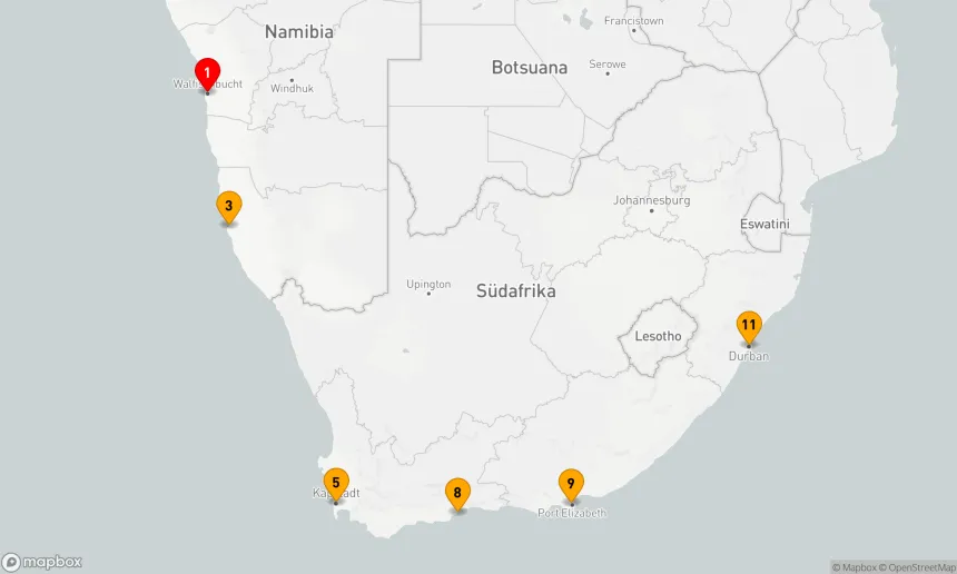 Route 10 Nächte - Namibia und Südafrika