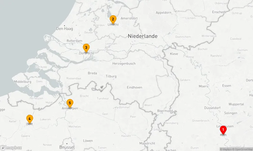 Route 6 Nächte - Neujahr in Holland und Belgien - 2026