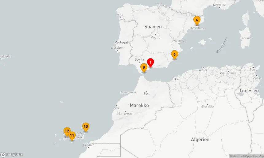 Route 11 Nächte - NEUJAHR IN SPANIEN UND AUF DEN KANARISCHEN INSELN