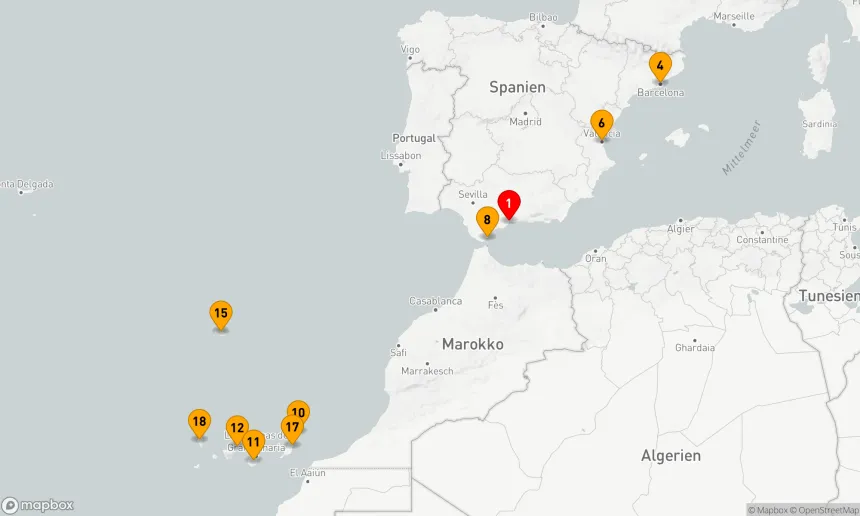 Route 18 Nächte - NEUJAHR IN SPANIEN UND AUF DEN KANARISCHEN INSELN