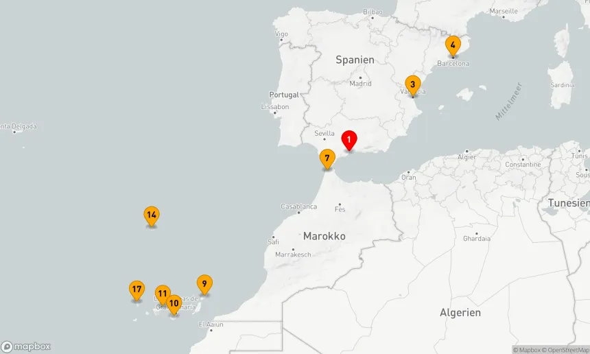 Route 18 Nächte - NEUJAHR IN SPANIEN UND AUF DEN KANARISCHEN INSELN