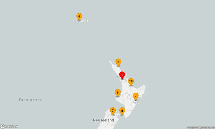 Route 10 Nächte - NEUSEELAND INTENSIV KREUZFAHRT: BAY OF ISLANDS, NELSON & WELLINGTON