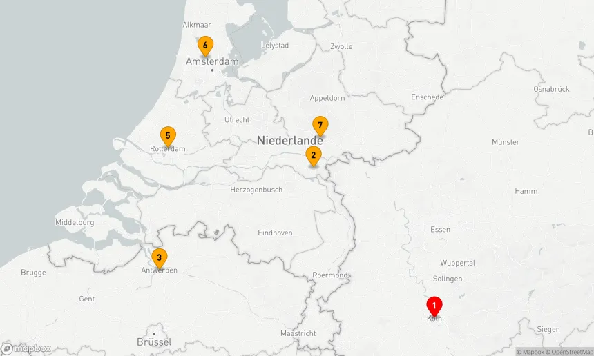 Route 7 Nächte - Niederlande & Belgien erleben