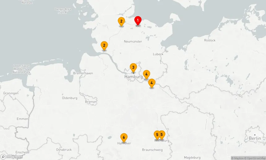 Route 5 Nächte - Norddeutsche Flussentdeckungen: Von Küste zu Stadt