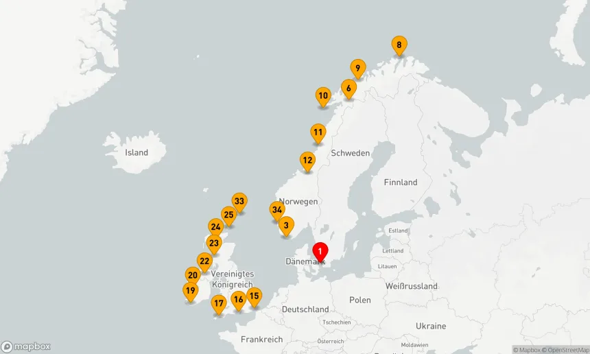 Route 36 Nächte - NORDEUROPA-ENTDECKER: NORWEGEN UND DIE BRITISCHEN INSELN