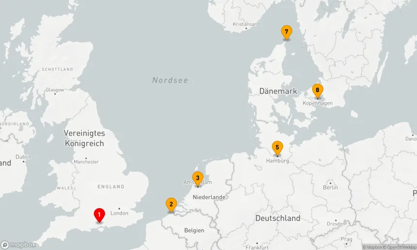 Route 7 Nächte - Nordeuropa Hauptstädte