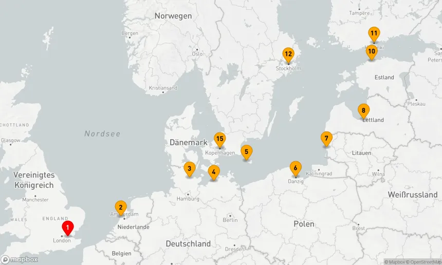 Route 14 Nächte - NORDEUROPA & OSTSEEKREUZFAHRT: LONDON, BERLIN & STOCKHOLM