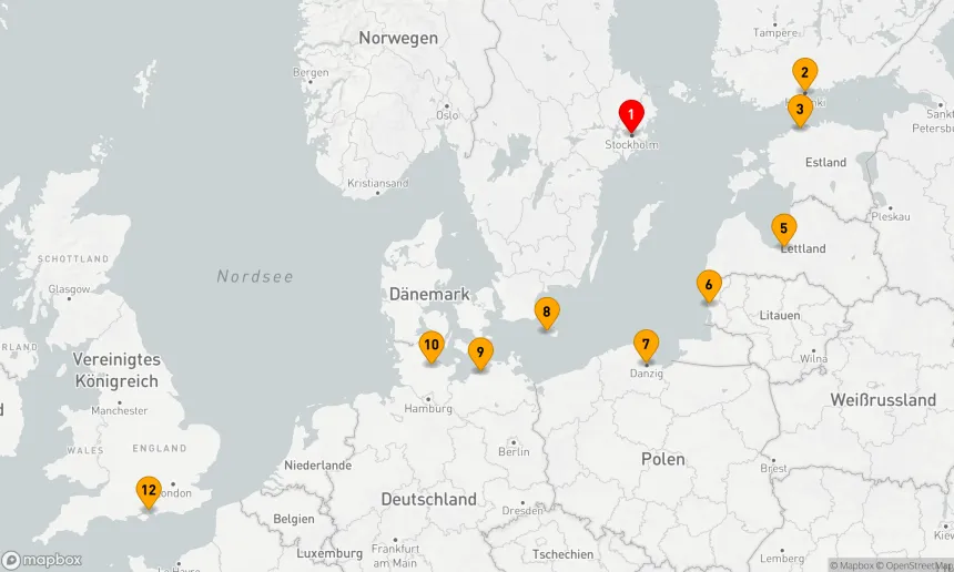 Route 11 Nächte - NORDEUROPA & OSTSEEKREUZFAHRT: STOCKHOLM, TALLINN & RIGA