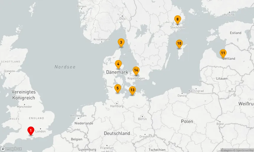 Route 16 Nächte - Nordeuropa und Skandinavien