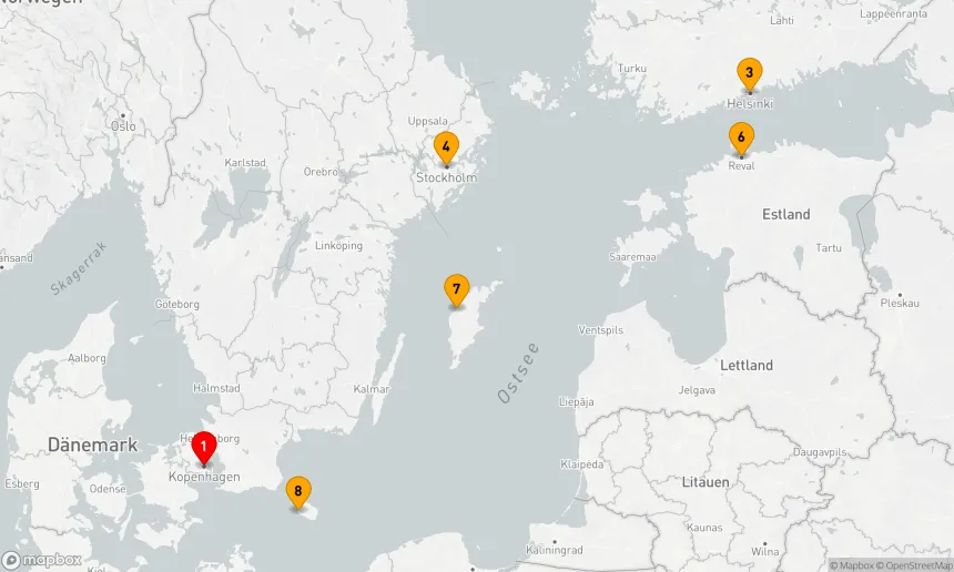 Route 8 Nächte - Nordische Entdeckungsreise ab Kopenhagen