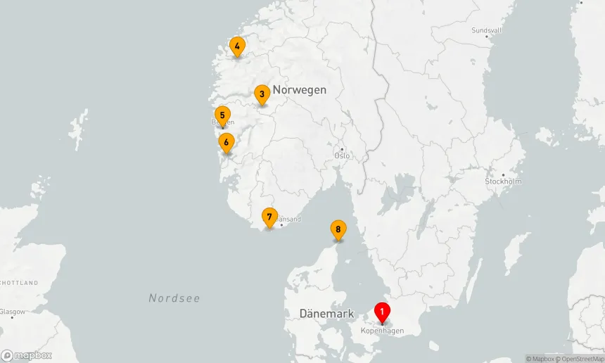 Route 8 Nächte - Nordische Erkundungsreise