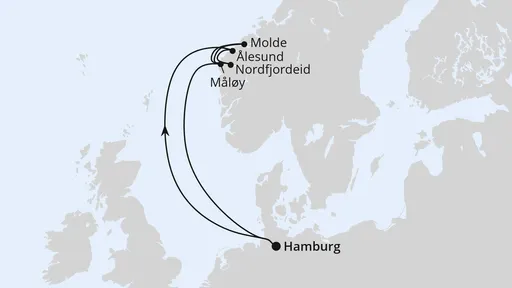 Route Norwegen ab Hamburg 1