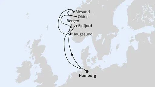 Route Norwegen ab Hamburg 2