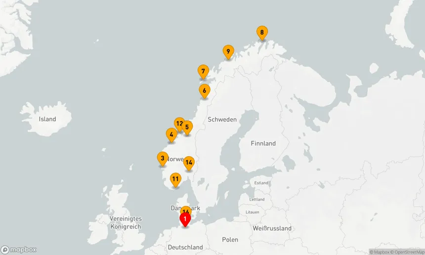 Route 15 Nächte - Norwegens Naturwunder (EUX2716)