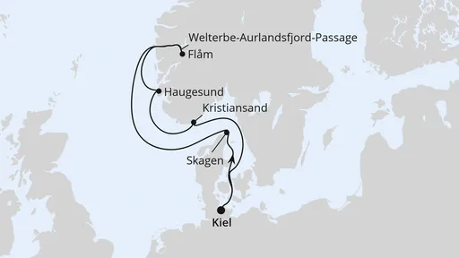 Route Norwegens Welterbe ab Kiel 2