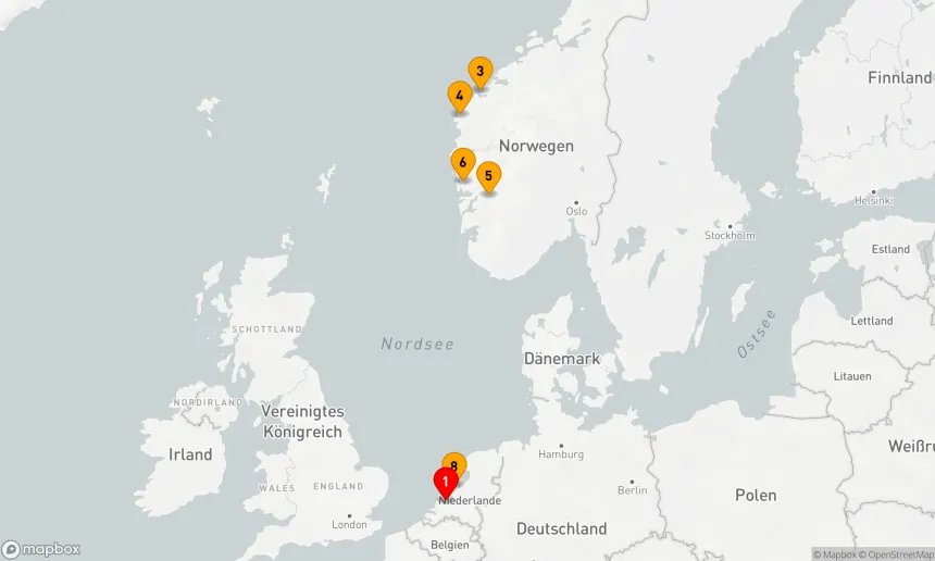 Route 7 Nächte - 7 TAGE NORWEGISCHE FJORDE MIT NORDFJORD