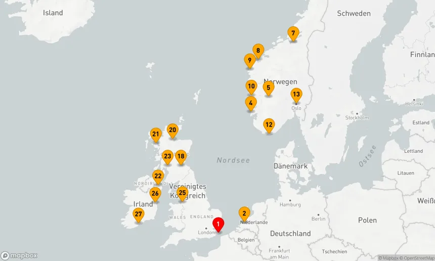 Route 28 Nächte - NORWEGISCHE FJORDE & BRITISCHE INSELN: ÜBERNACHTUNG IN EDINBURGH