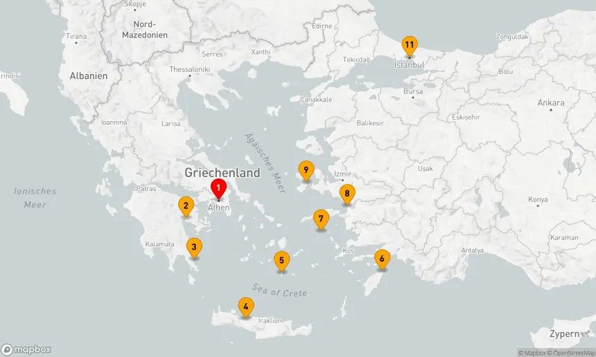 Route 10 Nächte - Odyssee durch die Ägäis: Athen nach Istanbul