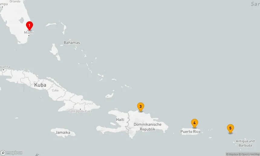 Route 7 Nächte - Östliche Karibik mit Puerto Rico