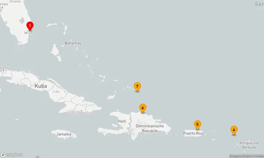 Route 8 Nächte - Östliche Karibik mit Puerto Rico