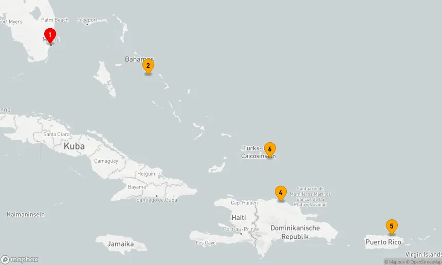 Route 7 Nächte - Östliche Karibik mit Puerto Rico & Celebration Key
