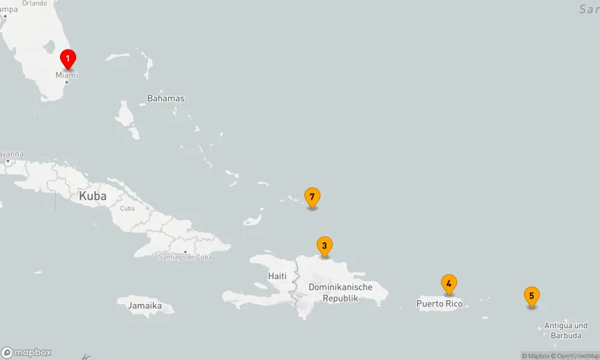 Route 8 Nächte - Östliche Karibik mit Puerto Rico Urlaub