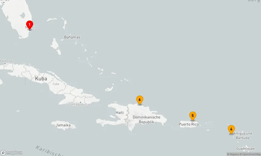 Route 7 Nächte - Östliche Karibik mit St. Kitts