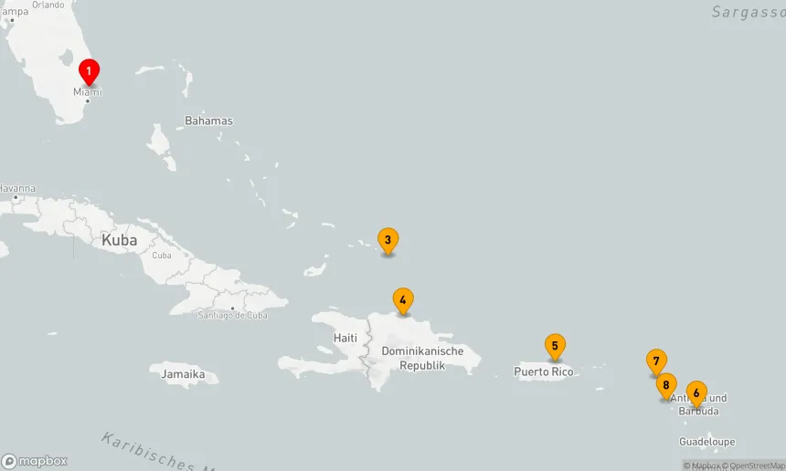 Route 10 Nächte - Östliche Karibik mit St. Kitts Urlaub