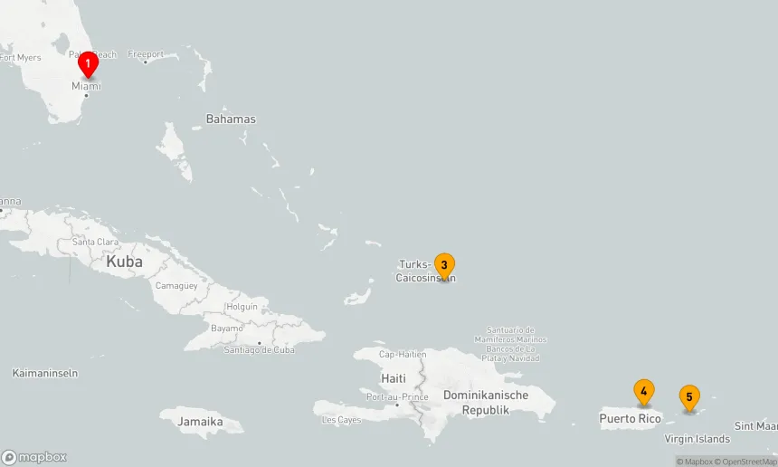Route 7 Nächte - ÖSTLICHE KARIBIK: SAN JUAN & ST. THOMAS