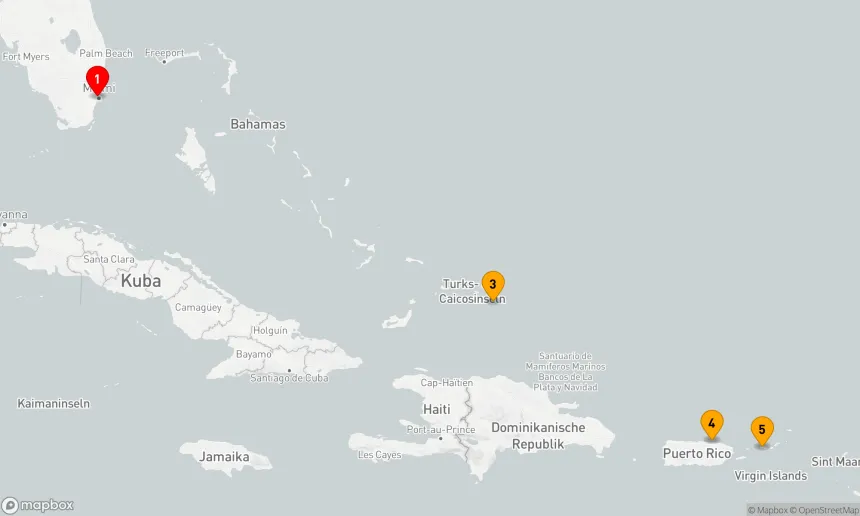 Route 7 Nächte - ÖSTLICHE KARIBIK: SAN JUAN & ST. THOMAS