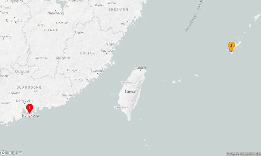 Route 5 Nächte - OKINAWA-KREUZFAHRT