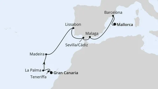 Route Osterreise Kanaren & Andalusien ab Gran Canaria 1