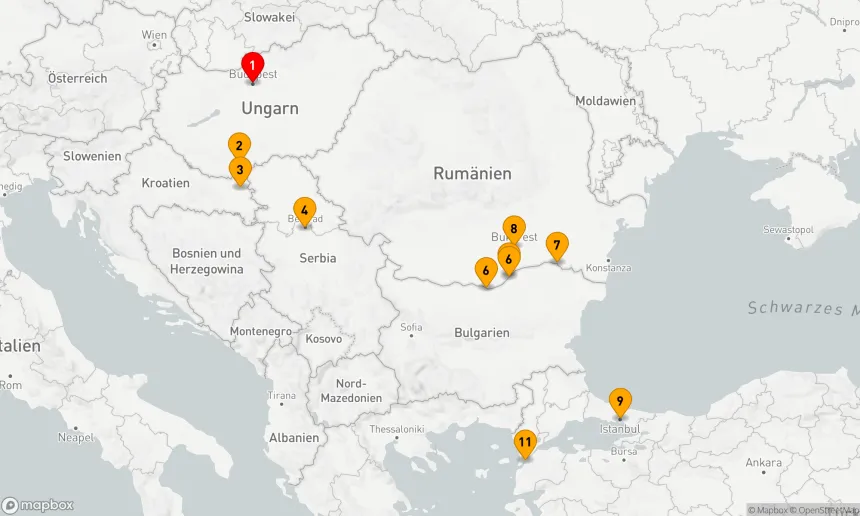 Route 14 Nächte - Osteuropa & Balkan mit der Türkei enthüllt