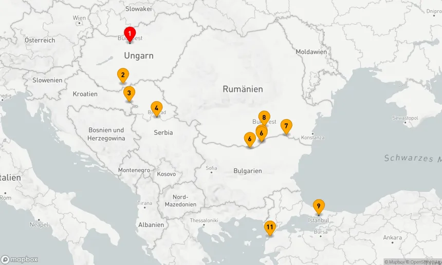 Route 14 Nächte - Osteuropa & Balkan mit der Türkei enthüllt