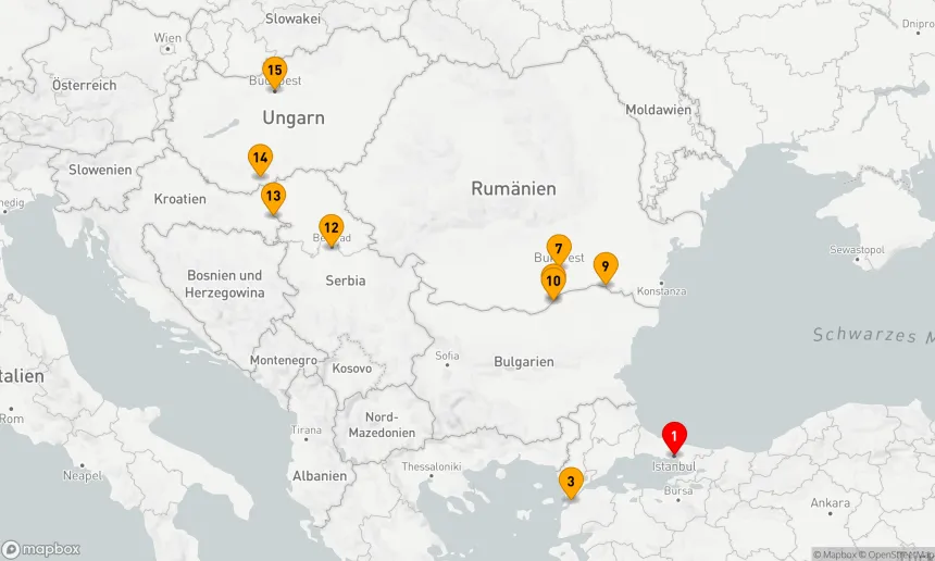 Route 16 Nächte - Osteuropa & Balkan mit der Türkei & Budapest enthüllt