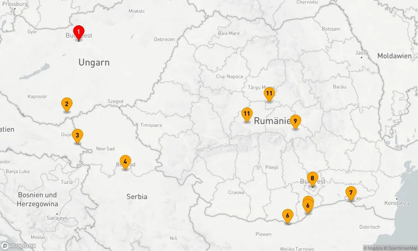Route 12 Nächte - Osteuropa & Balkan mit Transsilvanien enthüllt