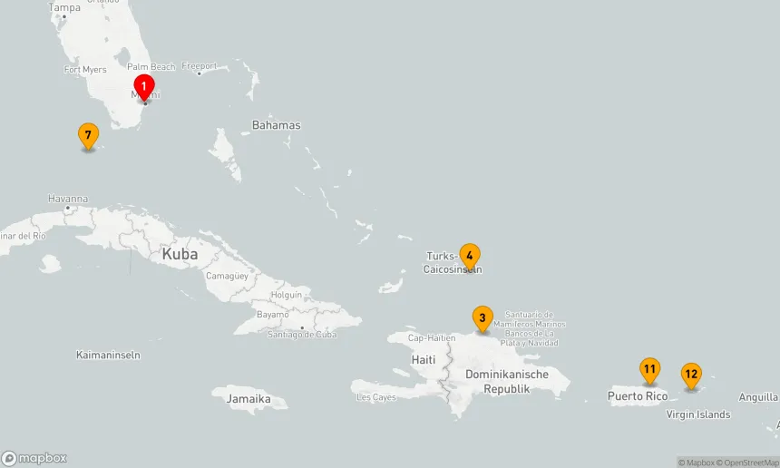 Route 14 Nächte - OSTKARIBIK: BAHAMAS & SAN JUAN URLAUB