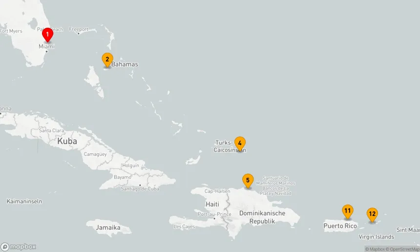 Route 14 Nächte - OSTKARIBIK-URLAUB: BAHAMAS & SAN JUAN