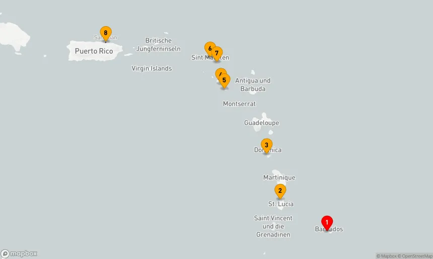 Route 7 Nächte - OSTKARIBISCHE KREUZFAHRT: SAINT KITTS,  NEVIS & SAINT BARTHÉLEMY