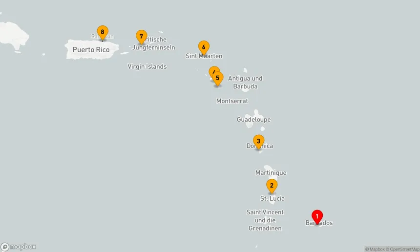 Route 7 Nächte - OSTKARIBISCHE KREUZFAHRT: SINT MAARTEN, SAINT KITTS & NEVIS