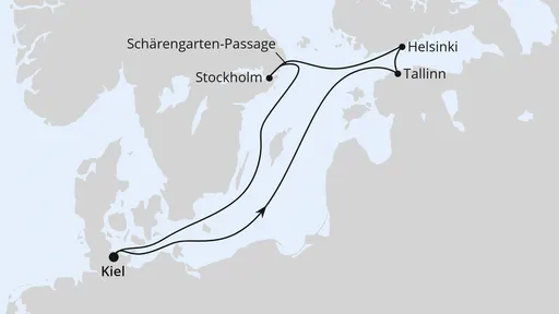 Route Ostsee ab Kiel 1