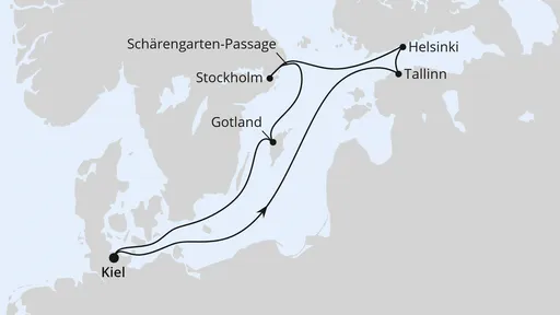 Route Ostsee ab Kiel 2