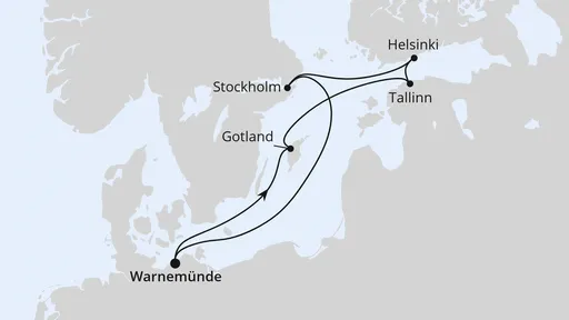Route Ostsee ab Warnemünde 1