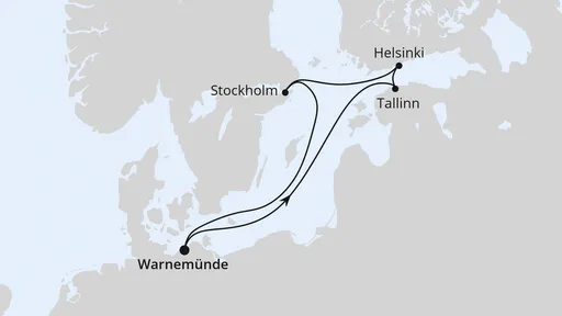Route Ostsee ab Warnemünde 2