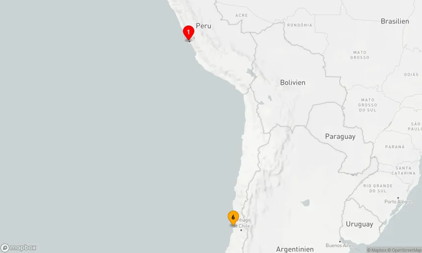 Route 5 Nächte - Ozean-Kreuzfahrt : Callao - Valparaiso