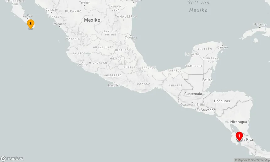 Route 7 Nächte - Ozean-Kreuzfahrt : Puntarenas - Cabo San Lucas