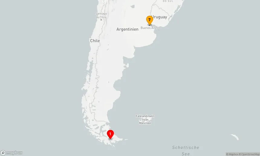Route 6 Nächte - Ozean-Kreuzfahrt: Ushuaia - Buenos Aires