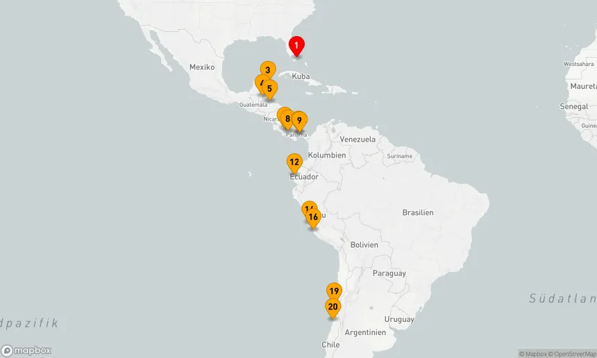 Route 19 Nächte - PANAMA, PERU & CHILE KOMBINIERTE KREUZFAHRT: PANAMAKANAL, LIMA & COQUIMBO