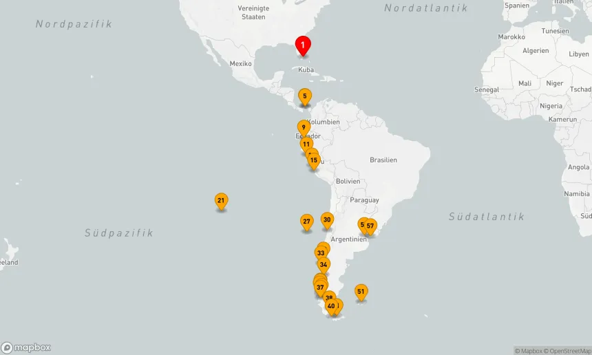 Route 57 Nächte - PANAMAKANAL, CHILENISCHE FJORDE, ANTARKTIS & FALKLANDS