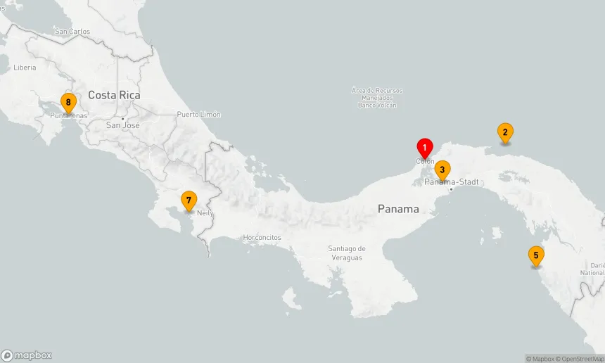 Route 7 Nächte - Panamakanal und die Juwelen Mittelamerikas
